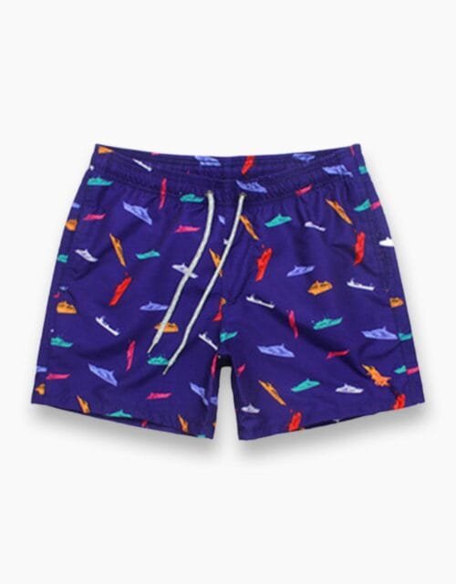 Quick-drying purple short