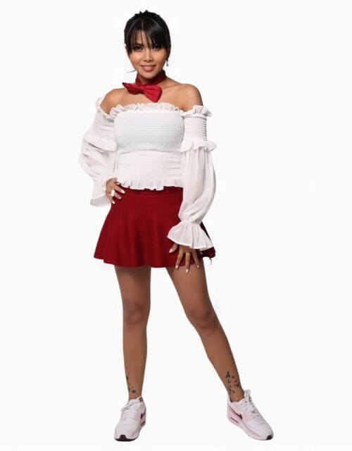 Long sleeve white top