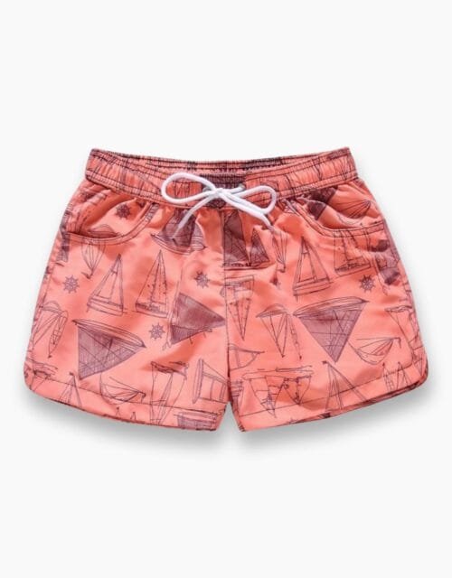 Quick-drying pink sailboat