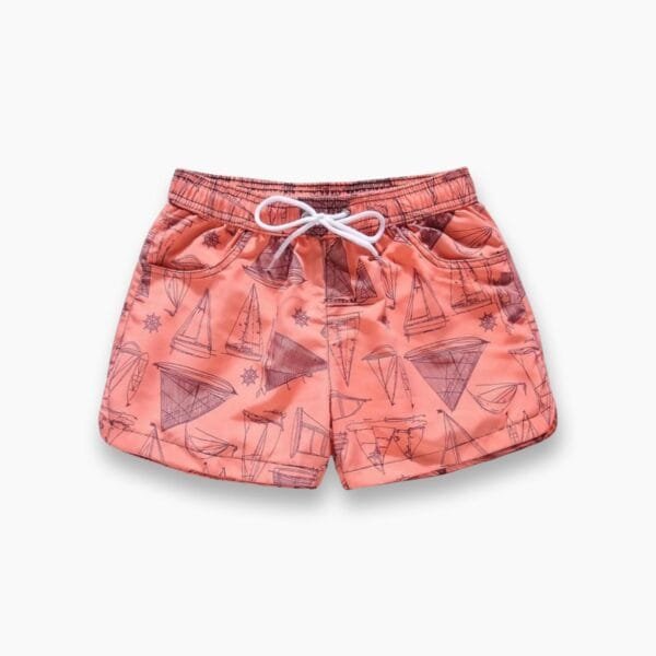 Quick-drying pink sailboat
