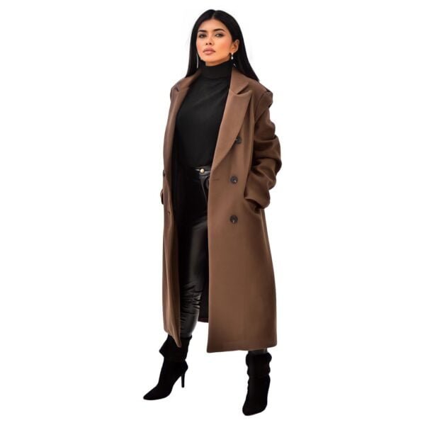 Double Breasted Long Coat - Image 2
