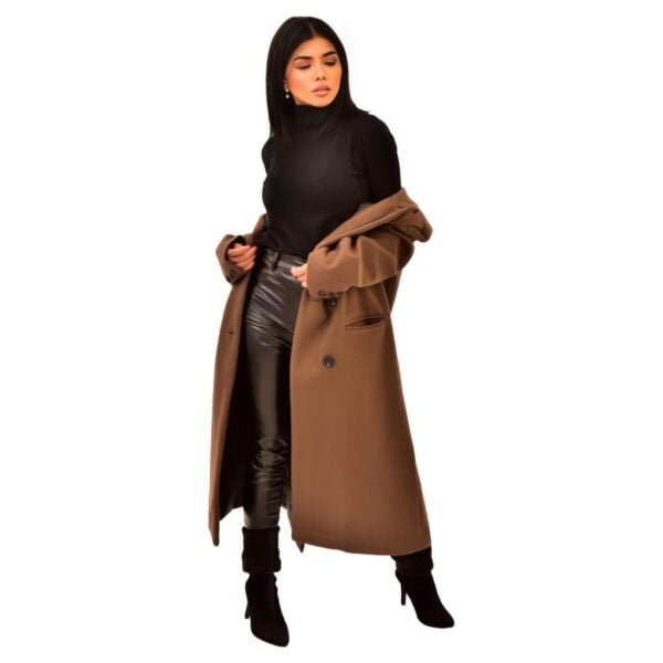 Double Breasted Long Coat - Image 4