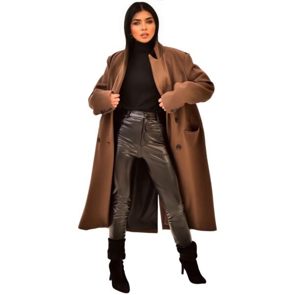 Double Breasted Long Coat - Image 6