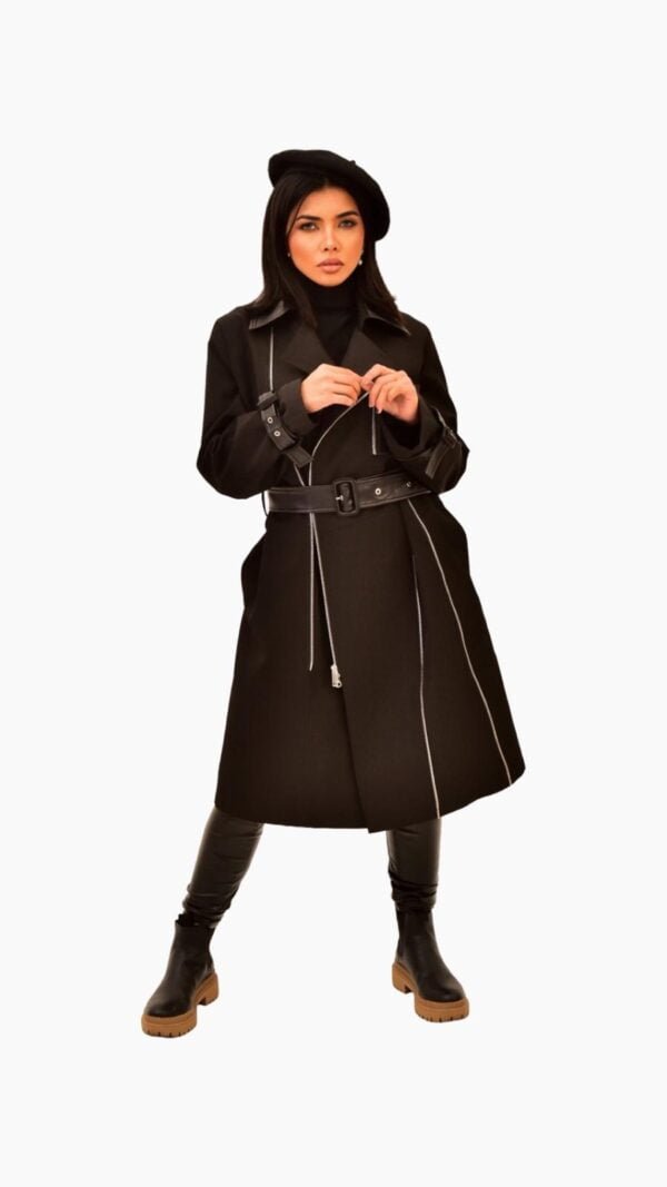 Black Trech Coat - Image 8
