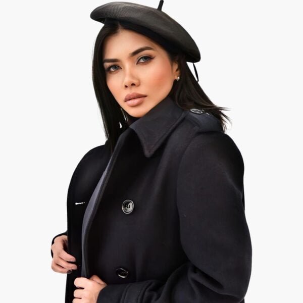 Long navy coat - Image 4