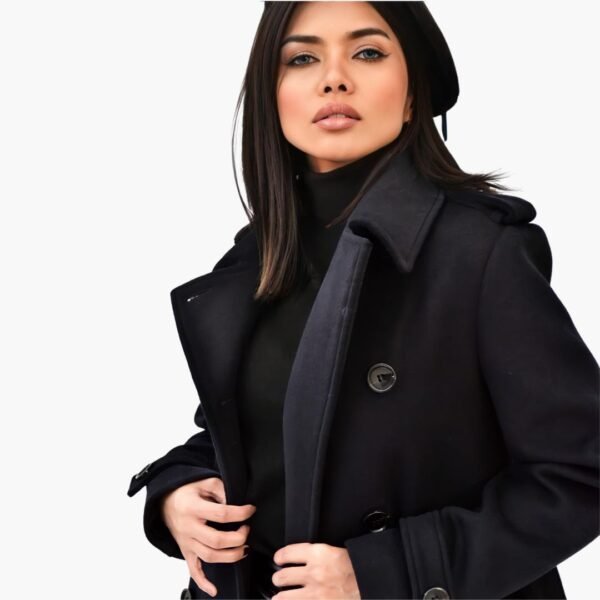 Long navy coat - Image 6