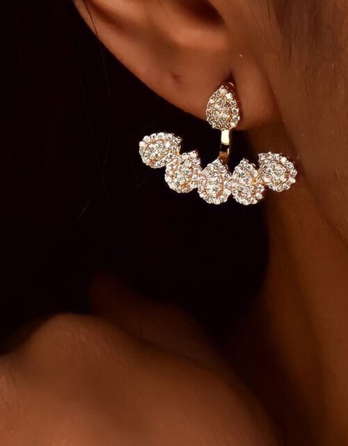 Gold color Earrings with Water Drop Design