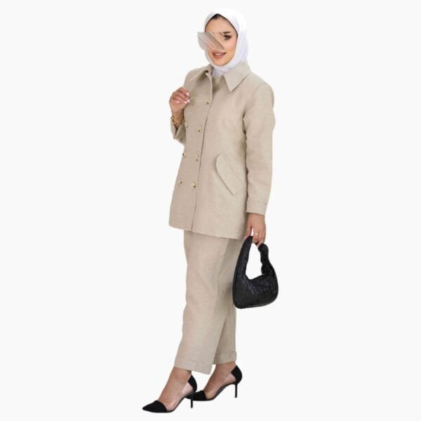 A - Beige suit -Italian linen