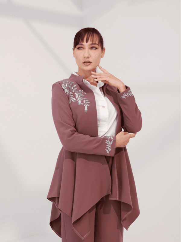 Purple Embroidered suit - Image 3