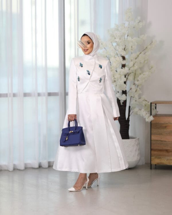 White dress with jacket - Image 7