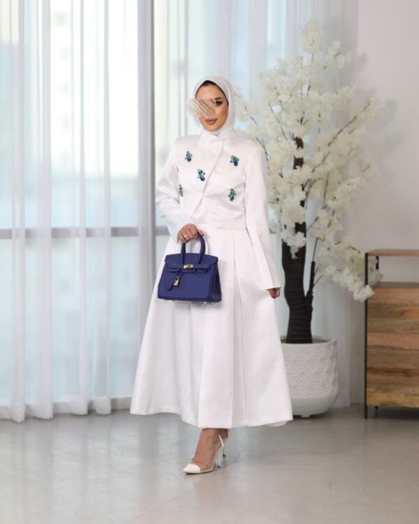 White dress with jacket - Image 8