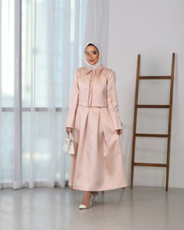 pink dress with skirt - Image 2