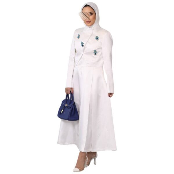 White dress with jacket