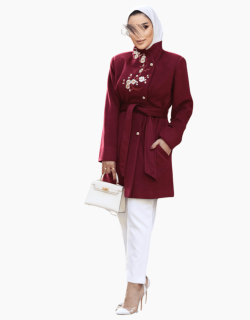Elegant Burgundy Coat