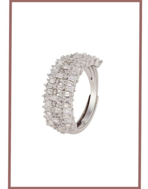 Silver Foliage Band Ring