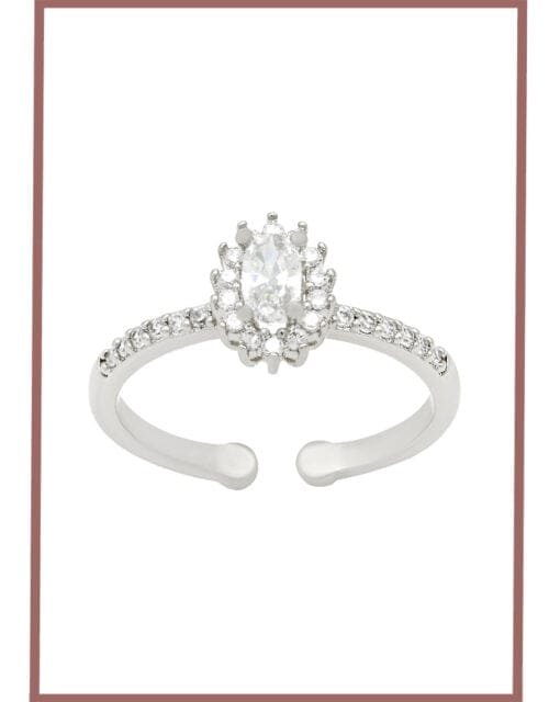 Majestic Crown Solitaire Ring