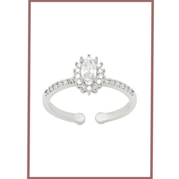 Majestic Crown Solitaire Ring