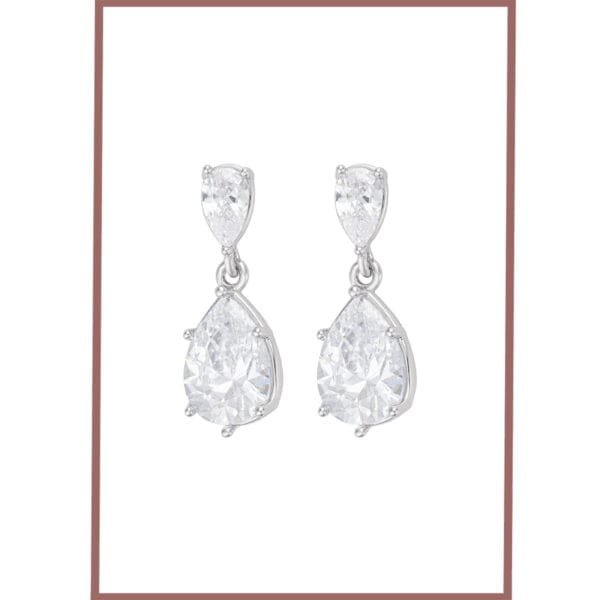 Silver Teardrop Duet Earrings