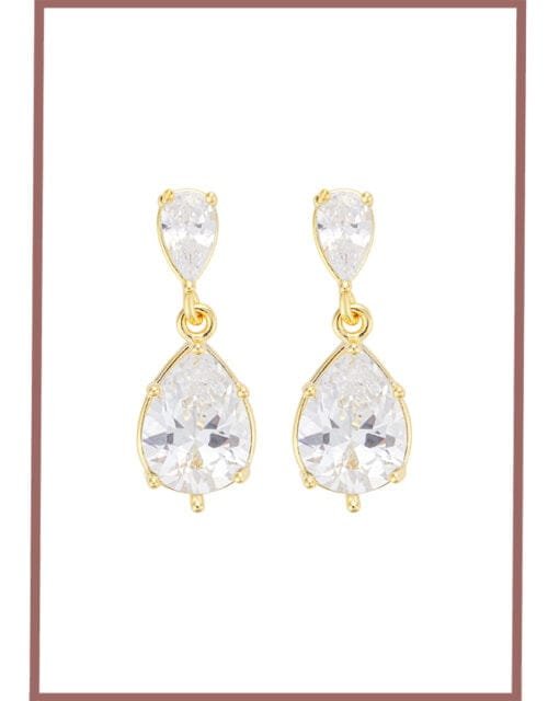 Golden Teardrop Duet Earrings