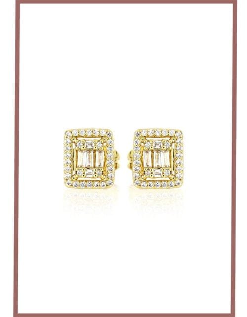 Elegant Crystal Frame Earrings
