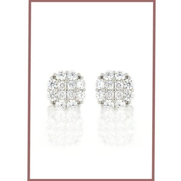 Sparkle Mosaic Square Earrings