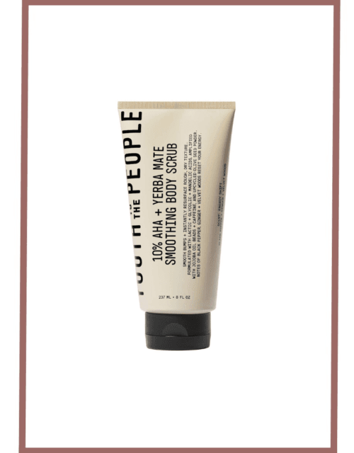 10% Aha + Yerba Mate Smoothing Energy Body Scrub With Upcycled Olive Seed Powder
