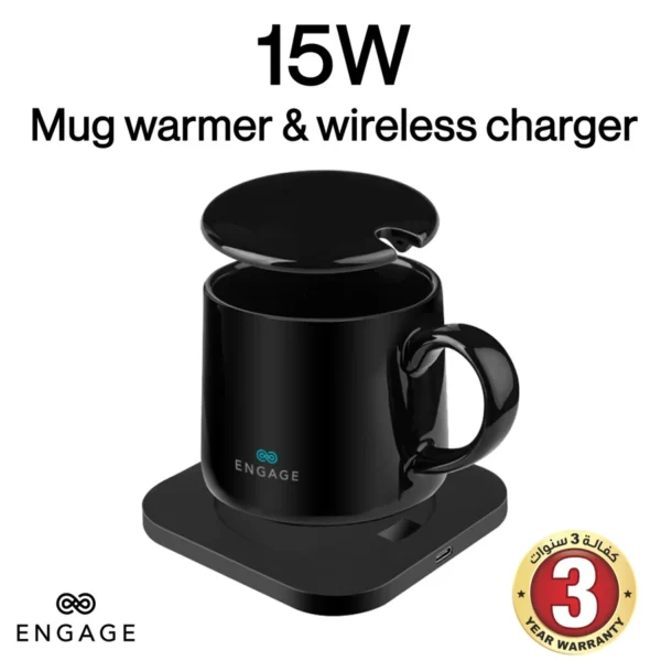 Engage Mug Warmer 2.0 and Wireless Fast Charger 15W-WRD5 - Image 2