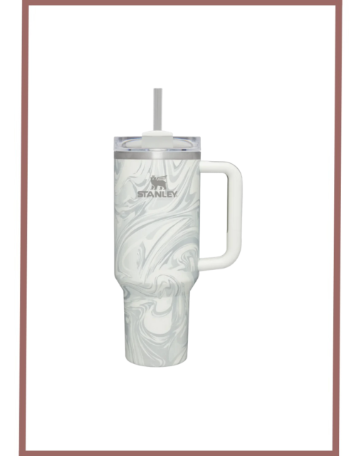 Stanley Quencher Tumbler 40 Oz Polar Swirl-Frost Lid-(Global Variant)