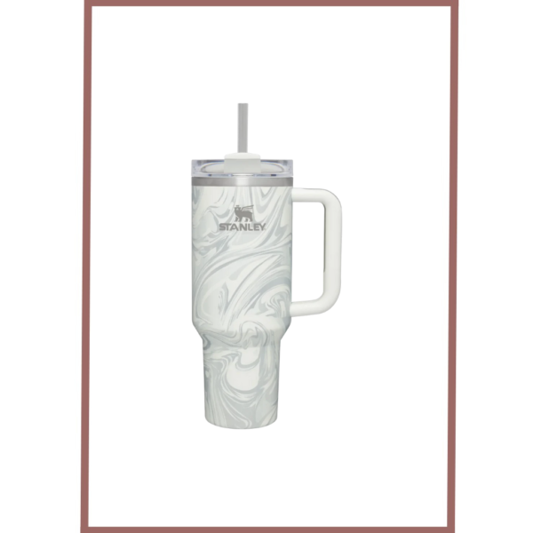 Stanley Quencher Tumbler 40 Oz Polar Swirl-Frost Lid-(Global Variant)