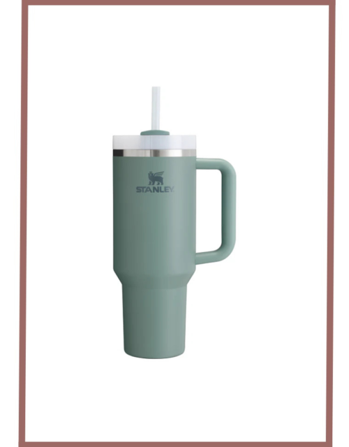 Stanley Quencher Tumbler 40 Oz Blackish Green-Frost Lid-(Global Variant)