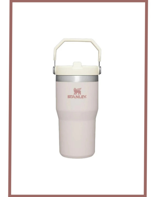 Stanley Ice Flow Flip Straw Tumbler Bottle 20 Oz 591 Ml - Rose quartz (Asian Variant)