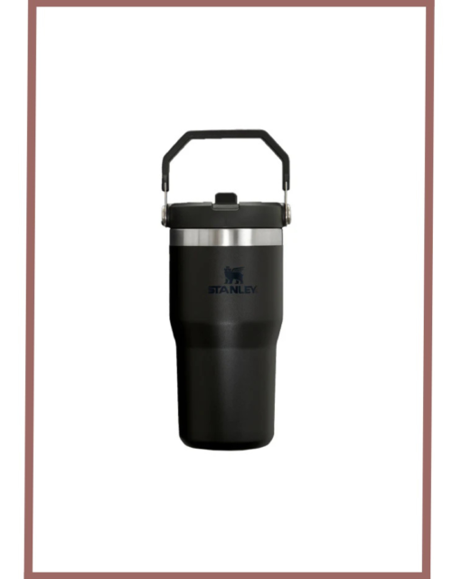 Stanley Ice Flow Flip Straw Tumbler Bottle 20 Oz 591 Ml - Black 2.0 (Asian Variant)