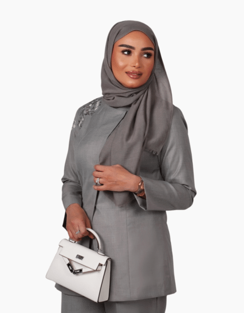 Silver Grace Embroidered Suit